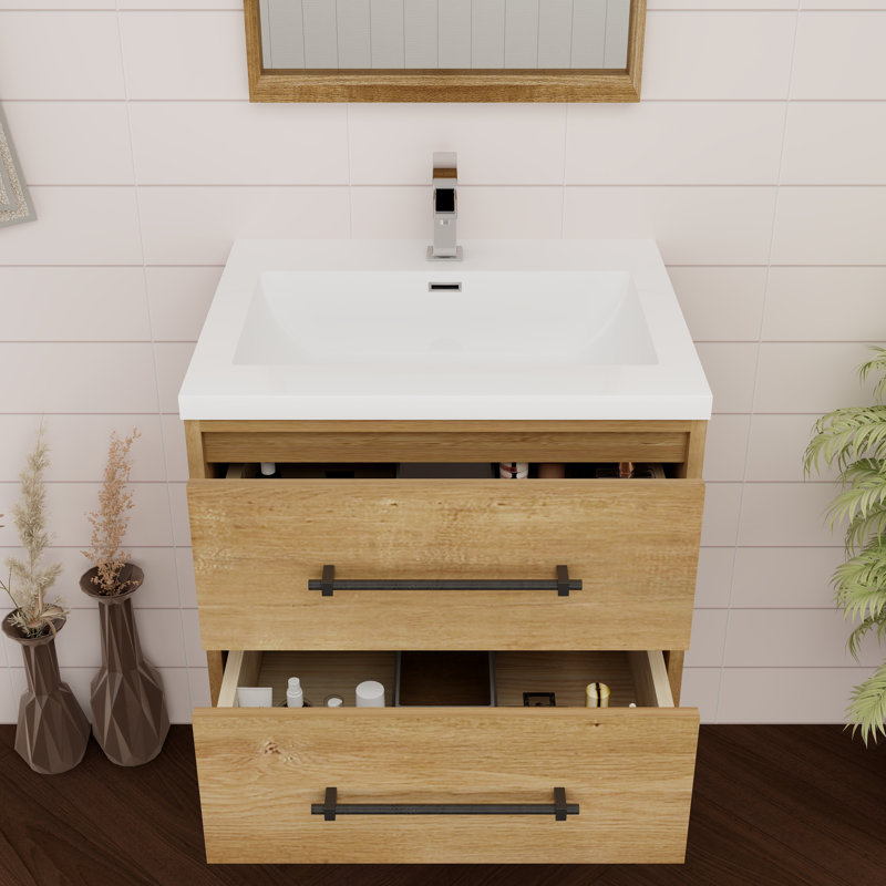 MEBO Victoria 23.6'' Single Bathroom Vanity with Acrylic Top | Wayfair